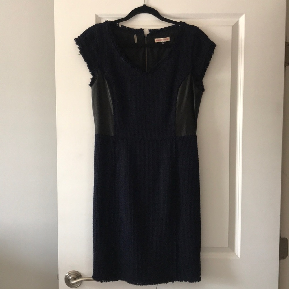 NWOT Leather and Tweed Dress